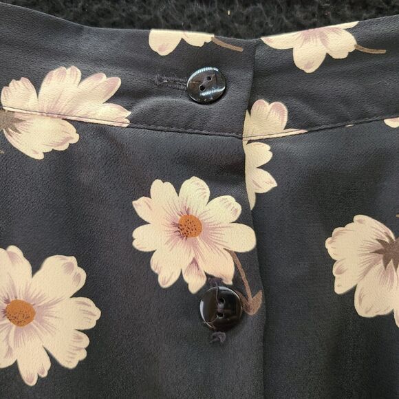 Renee Adams Limited Womens Skirt Multicolor Size Medium 100% Polyester Buttons - Picture 8 of 12